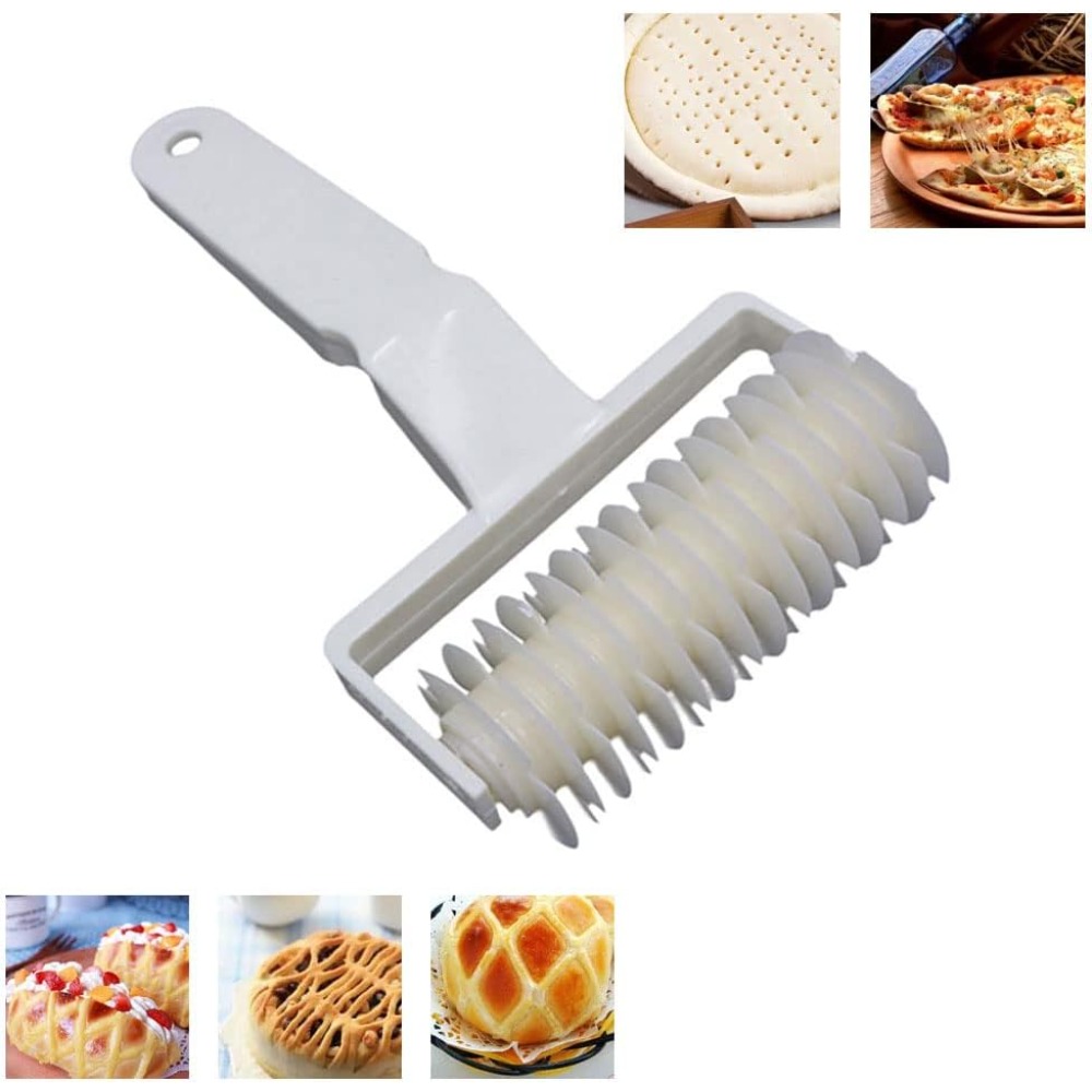Pizza Stone Baking - 2 stuks deegroller met roosterpatroon, voor