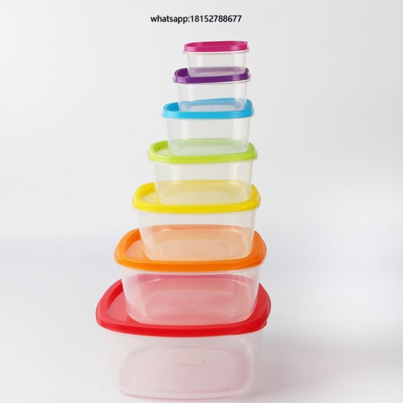 Food Storage Containers - Rainbow 7-delige voedselcontainer van plastic, voedselopslagcontainer