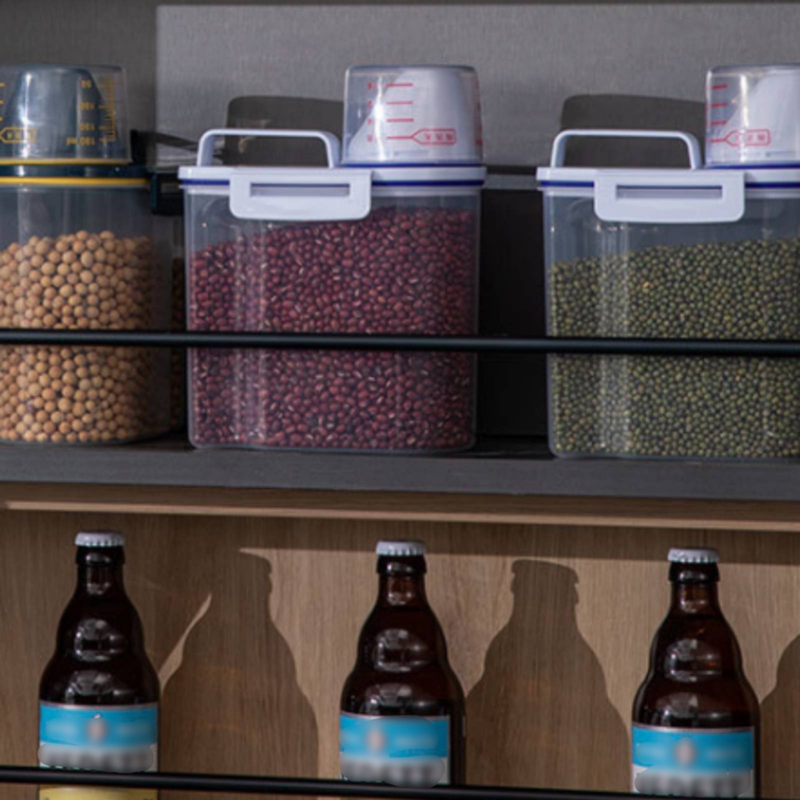 Food Storage Containers - Rijstbewaarcontainer met vochtwerende barrière, rijstdispenser met